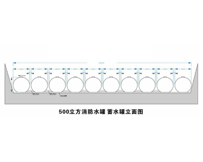 500立方消防水罐立面图